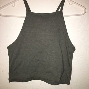 Cropped halter top